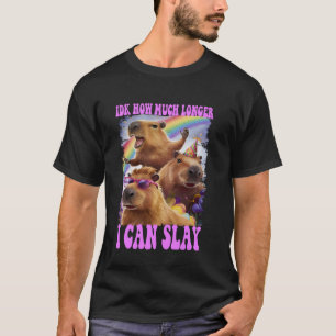 Idk How Much Longer I Can Slay Capybara Funny Meme T-Shirt