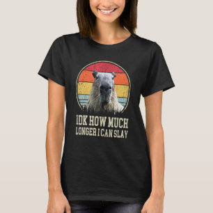 Idk How Much Longer I Can Slay Capybara Quote T-Shirt