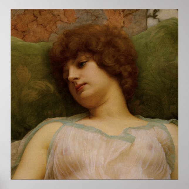 Idle Moments by John William Godward Poster (Front)