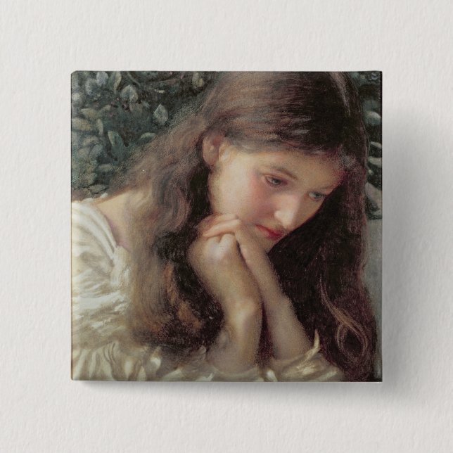 Idle Tears (w/c on paper) 15 Cm Square Badge (Front)