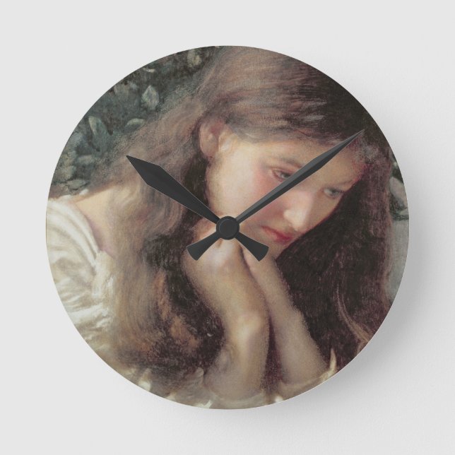 Idle Tears (w/c on paper) Round Clock (Front)