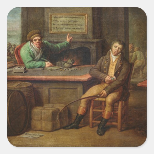 Idleness, 1818 square sticker (Front)