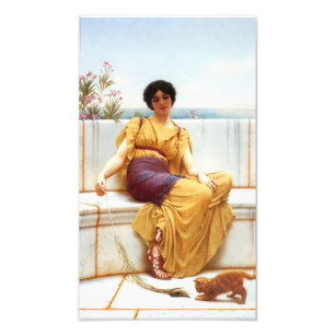 Idleness by John William Godward Photo Print