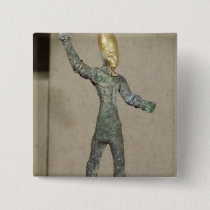 Idol of the god Baal, from Ugarit, Syria 15 Cm Square Badge