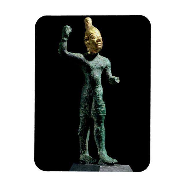 Idol of the storm god Baal, from Syria, Bronze Age Magnet (Vertical)
