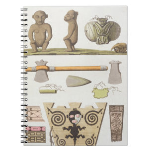 Idols of the Caribbeans (colour engraving) Notebook