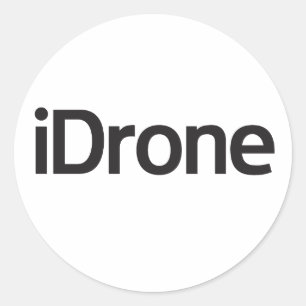 iDrone zone round sticker