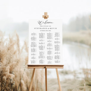Idyllic Calligraphy Alphabetical Seating Chart