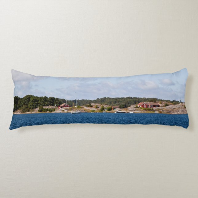 Idyllic coast landscape body cushion (Front)