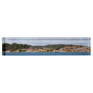 Idyllic coast landscape nameplate