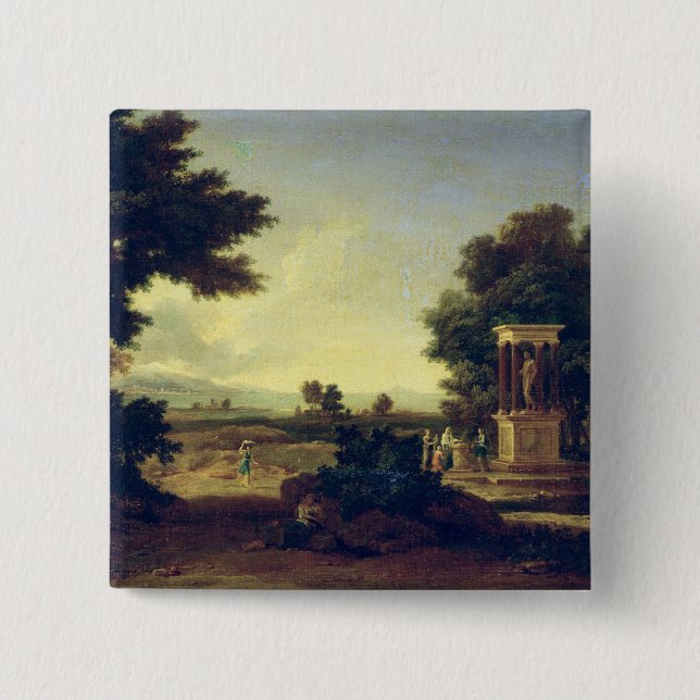 Idyllic Landscape 15 Cm Square Badge (Front)