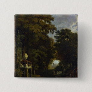 Idyllic Landscape 15 Cm Square Badge