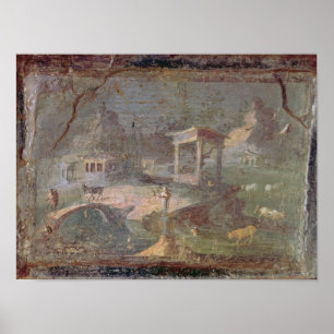 Idyllic Landscape, from Herculaneum, Poster