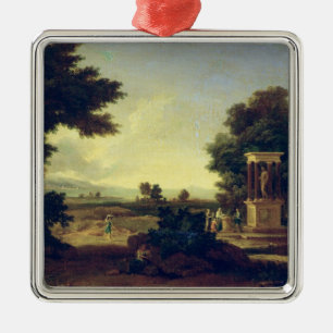 Idyllic Landscape Metal Tree Decoration
