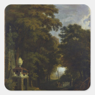 Idyllic Landscape Square Sticker