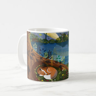 Idyllic Riverside Wildlife Illustration Children's Coffee Mug