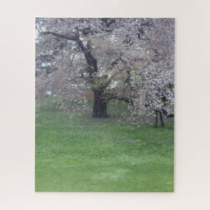 Idyllic spring blossoming tree puzzle