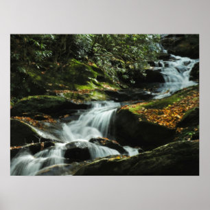 Idyllic Waterfall Photo Poster