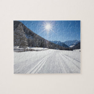 idyllic winter landscapes in the berwanger tal, jigsaw puzzle