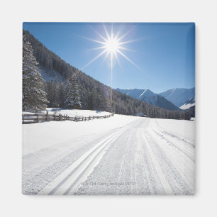 idyllic winter landscapes in the berwanger tal, magnet