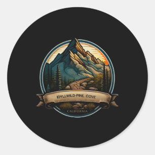 Idyllwild Pine Cove California Souvenir Hiking Classic Round Sticker