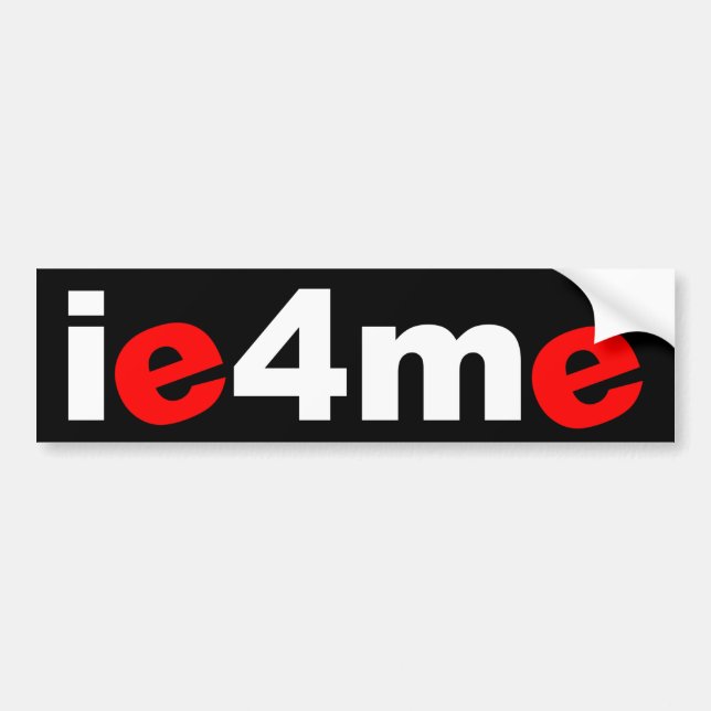 ie4me bumper sticker (Front)