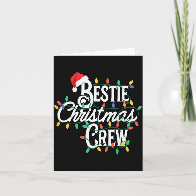 Ie Christmas Crew Funny Friend Matching Friends  Card (Front)