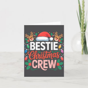 Ie Christmas Crew Santa Hat Holiday Art Matching F Card