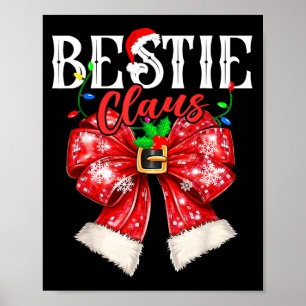 Ie Claus Friend Couples Coquette Bow Xmas Lights  Poster