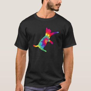 Ie Dye Cat Colourful Ye Dye Kitten T-Shirt