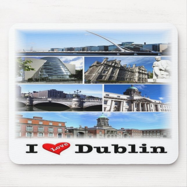 IE Ireland - Dublin - I Love - Mouse Pad (Front)