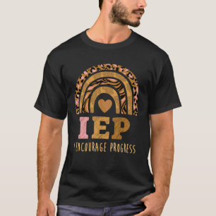 IEP I Encourage Progress Back to School Leopard Ra T-Shirt