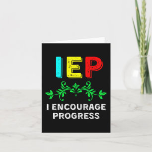 IEP I Encourage Progress Special Education School Card