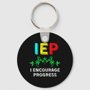 IEP I Encourage Progress Special Education School Key Ring