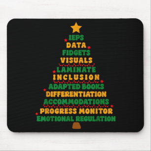 Ieps Teacher Christmas Tree Special Education Sped Mouse Pad