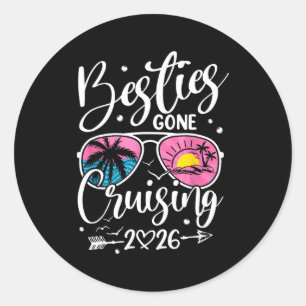 Ies Gone Cruising 2026 Girls Matching Women Cruise Classic Round Sticker