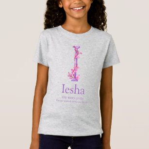 Iesha name meaning orchid twisted letter I T-Shirt