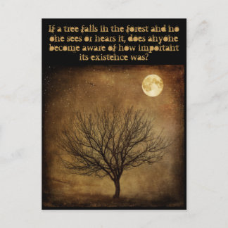 'If a Tree Falls, is Anyone Aware?' Postcard