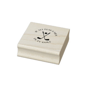 If all else fails play golf rubber stamp