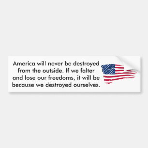 If America Should Falter Bumper Sticker