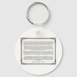 IF an Inspiring Poem for Young Men Key Ring