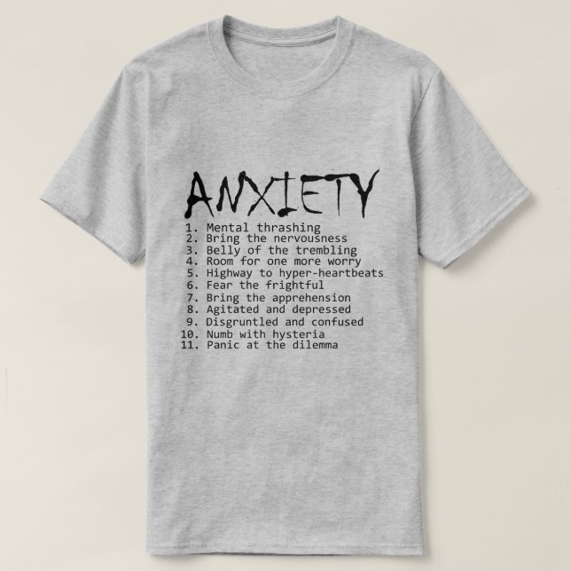 If Anxiety was a Rock Album. T-Shirt (Design Front)