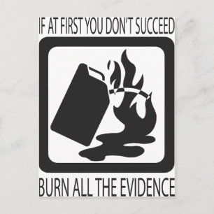 If at first you don't succeed postcard