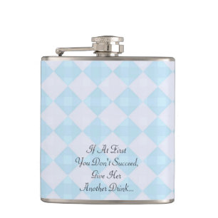 "If At First You Don't Succeed" Retro Flask