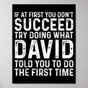 If At First You Don't Succeed Try Doing What David Poster
