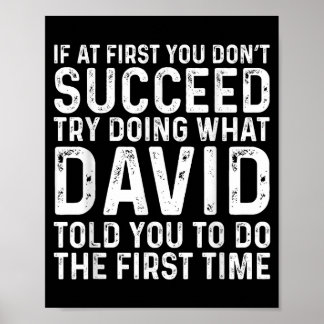 If At First You Don't Succeed Try Doing What David Poster