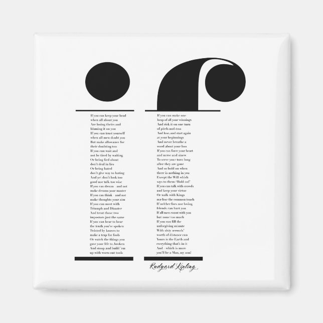 If by Rudyard Kipling Magnet (Front)