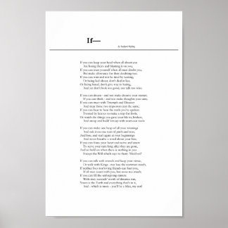 If— by Rudyard Kipling Poster