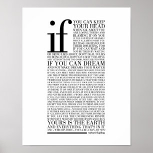 If by Rudyard Kipling Poster