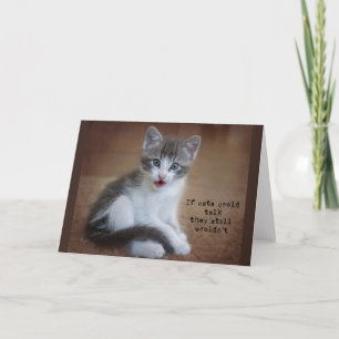If Cats could talk, notecard